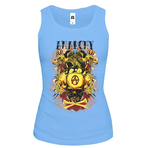 Женская майка anarchy golden skull