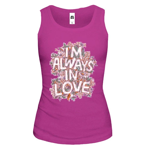 Женская майка i`m always in love