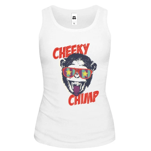 Женская майка cheeky chimp monkey