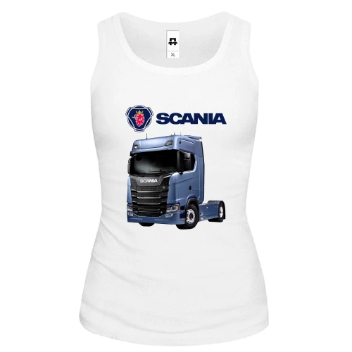 Женская майка, белый, Scania S