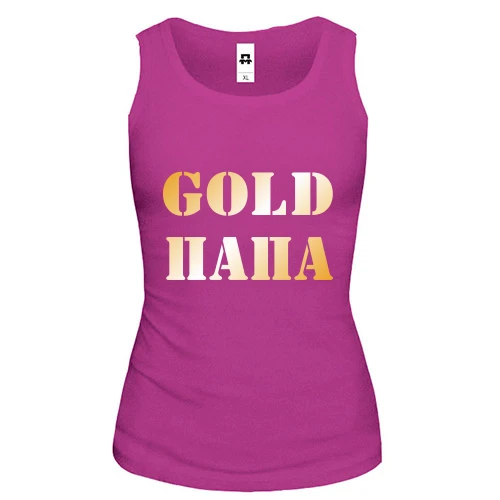 Женская майка Gold папа 2