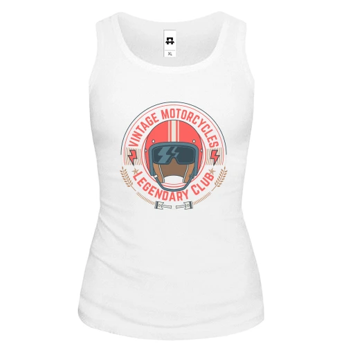 Женская майка, белый, legendary moto club
