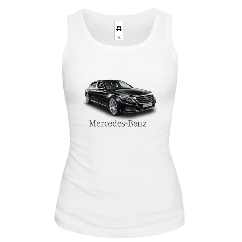 Женская майка, белый, Mercedes S Class