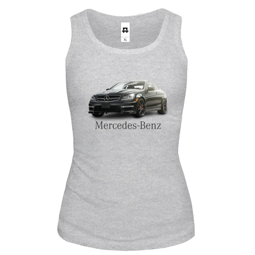 Женская майка, серый меланж, Mercedes E Class