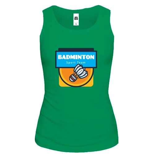 Женская майка Badminton sport team