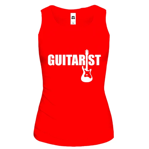 Женская майка с гитарой "guitarist"