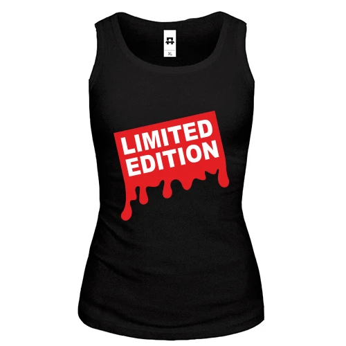 Женская майка Limited Edition с красными подтёками