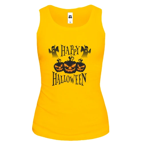 Женская майка с чёрными тыквами (1)