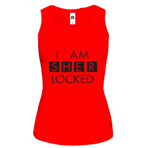 Женская майка I'm sher locked