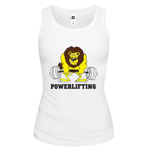 Жіноча майка Powerlifting lion