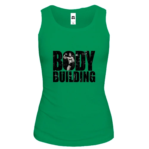Женская майка с Арни "Body building"