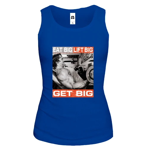 Женская майка с Шварценеггером "Get Big"