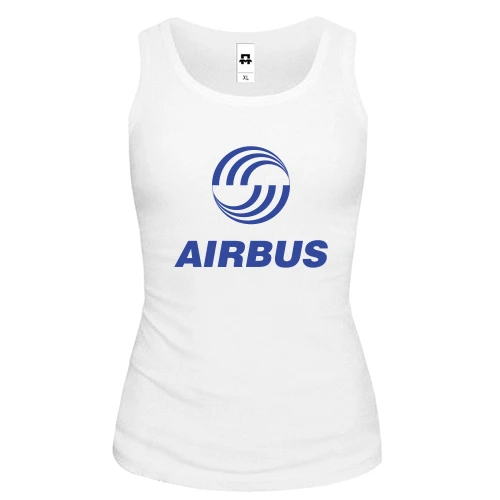 Женская майка, белый, с логотипом Airbus
