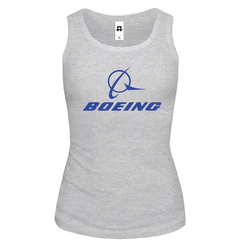 Женская майка, серый меланж, Boeing (2)