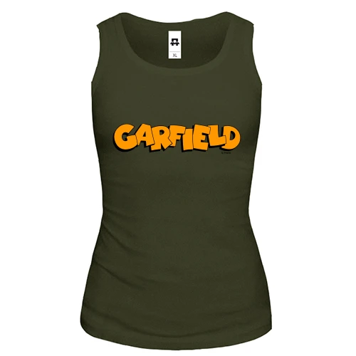 Женская майка с надписью "Garfield"
