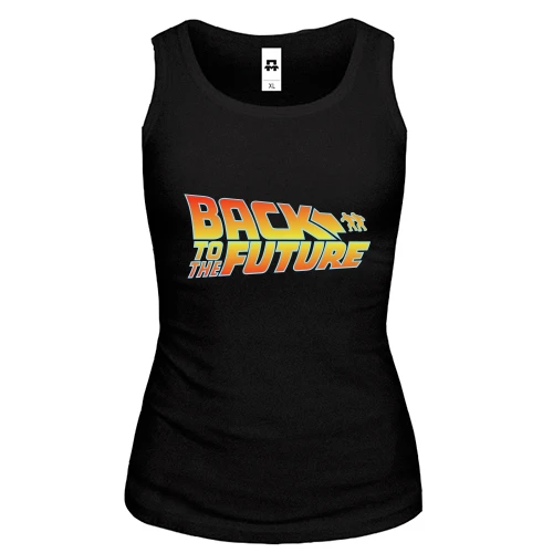 Женская майка с надписью "Back to future"