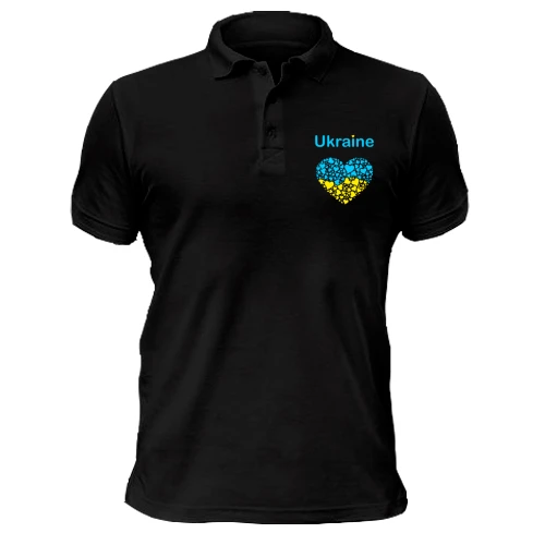 Чоловіча футболка-поло Ukraine - серце