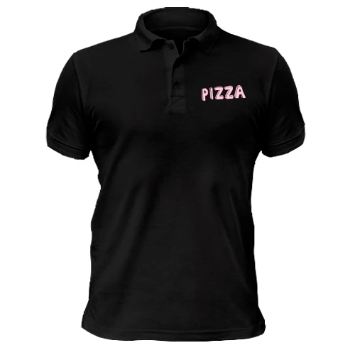 Чоловіча футболка-поло з написом "Pizza"