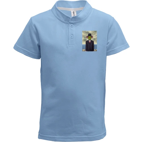 Детская футболка поло, Синий, с сыром и крысой