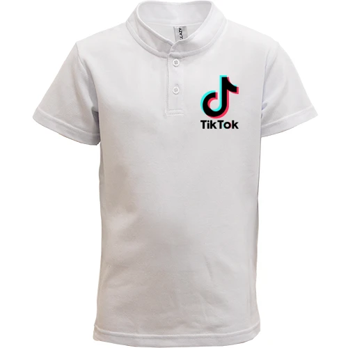Детская футболка поло, Белый, Tik Tok