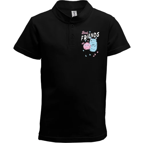 Дитяча футболка поло Pink and Blue Best Friends