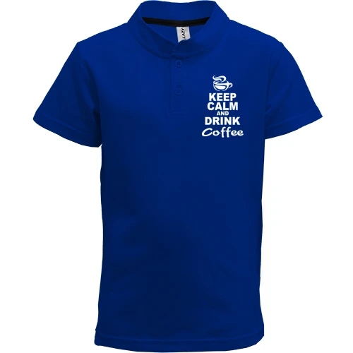 Детская футболка поло Keep Calm and Drink Coffee