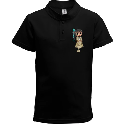 Детская футболка поло, Черный, Indian girl