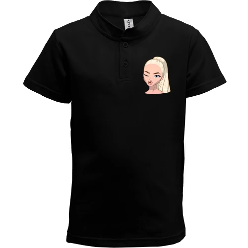 Дитяча футболка поло, Чорний, Art. Blonde wink