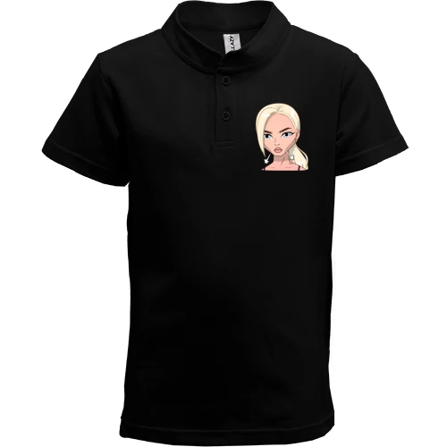 Дитяча футболка поло, Чорний, Art. Blonde angry
