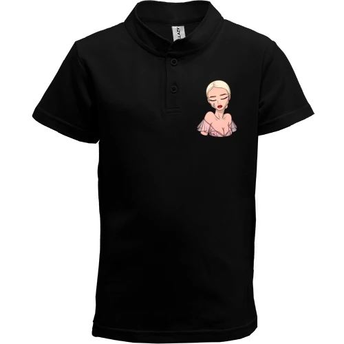 Детская футболка поло, Черный, Art. Blonde crying