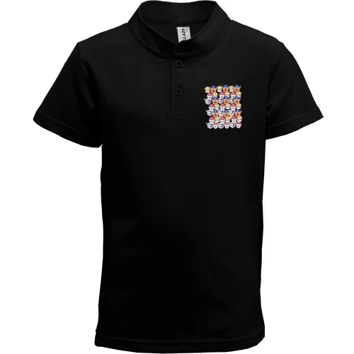 Детская футболка поло, Черный, Paw patrol pattern