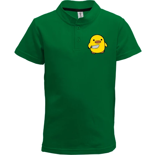 Дитяча футболка поло, Зелений, з добрим курчам :)