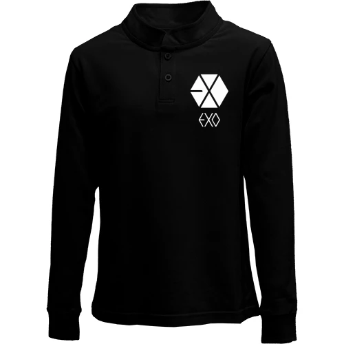 Детский лонгслив поло, Черный, EXO