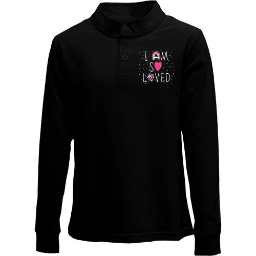 Детский лонгслив поло I am so Loved