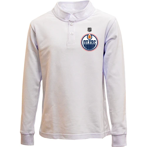 Дитячий лонгслів поло, Чорний, Edmonton Oilers