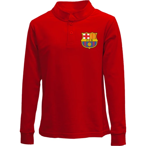 Дитячий лонгслів поло, Білий, FC Barcelona