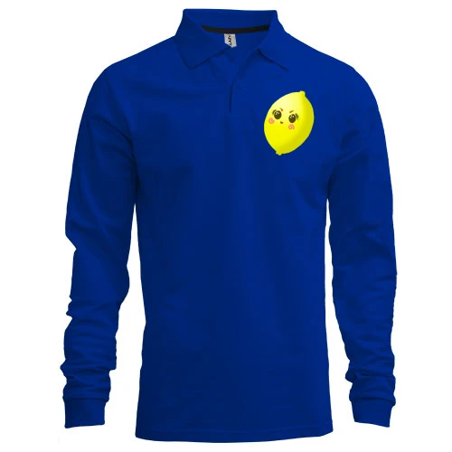 Мужской лонгслив поло Crazy Lemon