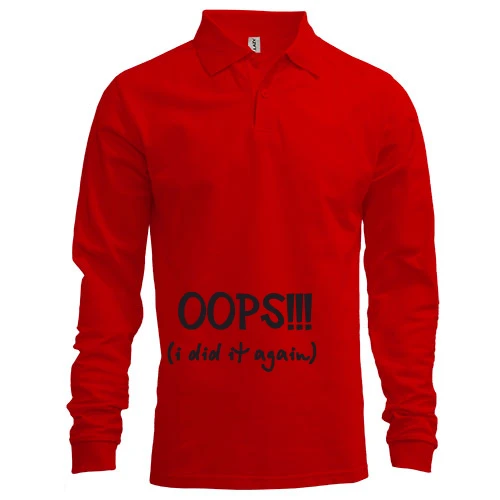 Мужской лонгслив поло OOPS!