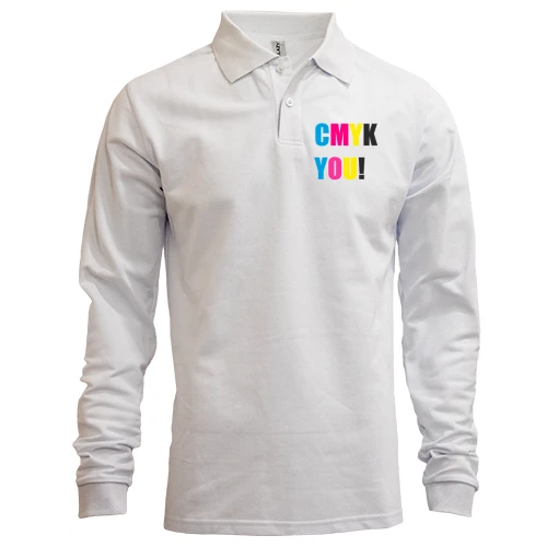 Мужской лонгслив поло CMYK YOU!
