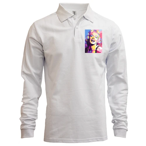 Мужской лонгслив поло Marilyn Monroe Art