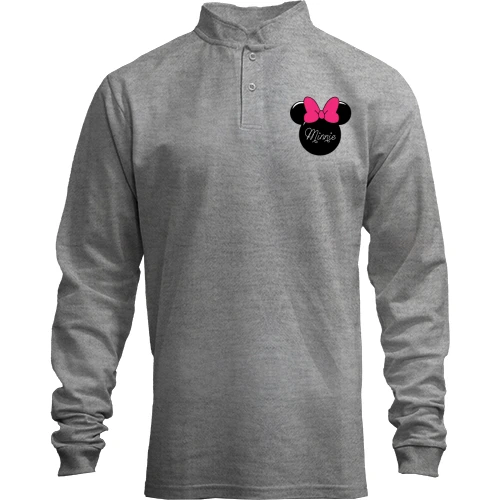 Мужской лонгслив поло со стойкой Minie Mouse (6)
