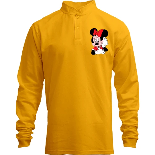 Мужской лонгслив поло со стойкой Minie Mouse 5