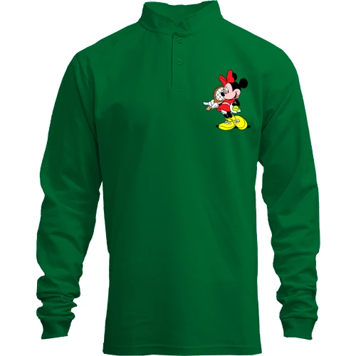 Мужской лонгслив поло со стойкой Minie Mouse теннис 2