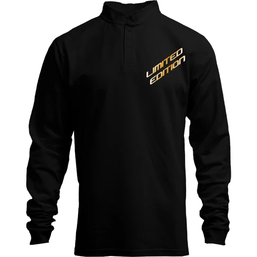 Мужской лонгслив поло со стойкой Limited Edition