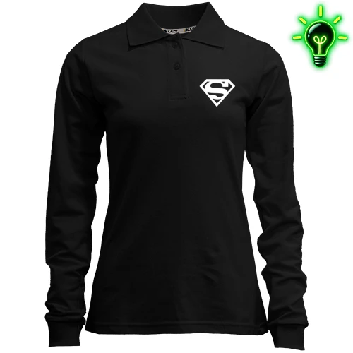 Женский лонгслив поло Superman (glow)