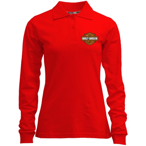Женский лонгслив поло Харлей