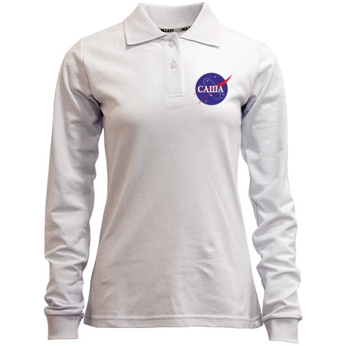 Женский лонгслив поло Саша (NASA Style)