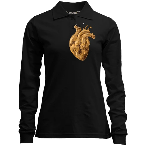 Женский лонгслив поло Golden Heart
