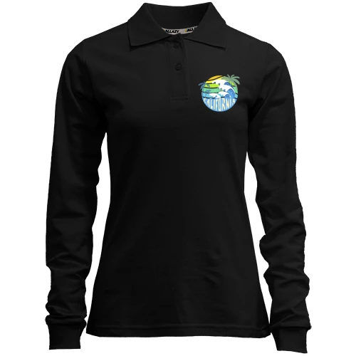 Женский лонгслив поло Rainbow California