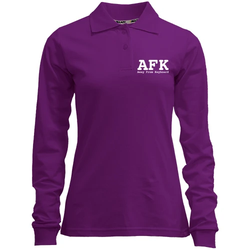 Женский лонгслив поло AFK Away From Keyboard.
